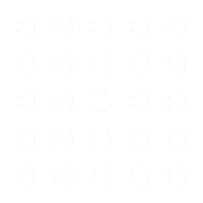 Grid of ascii smiley faces on orange background