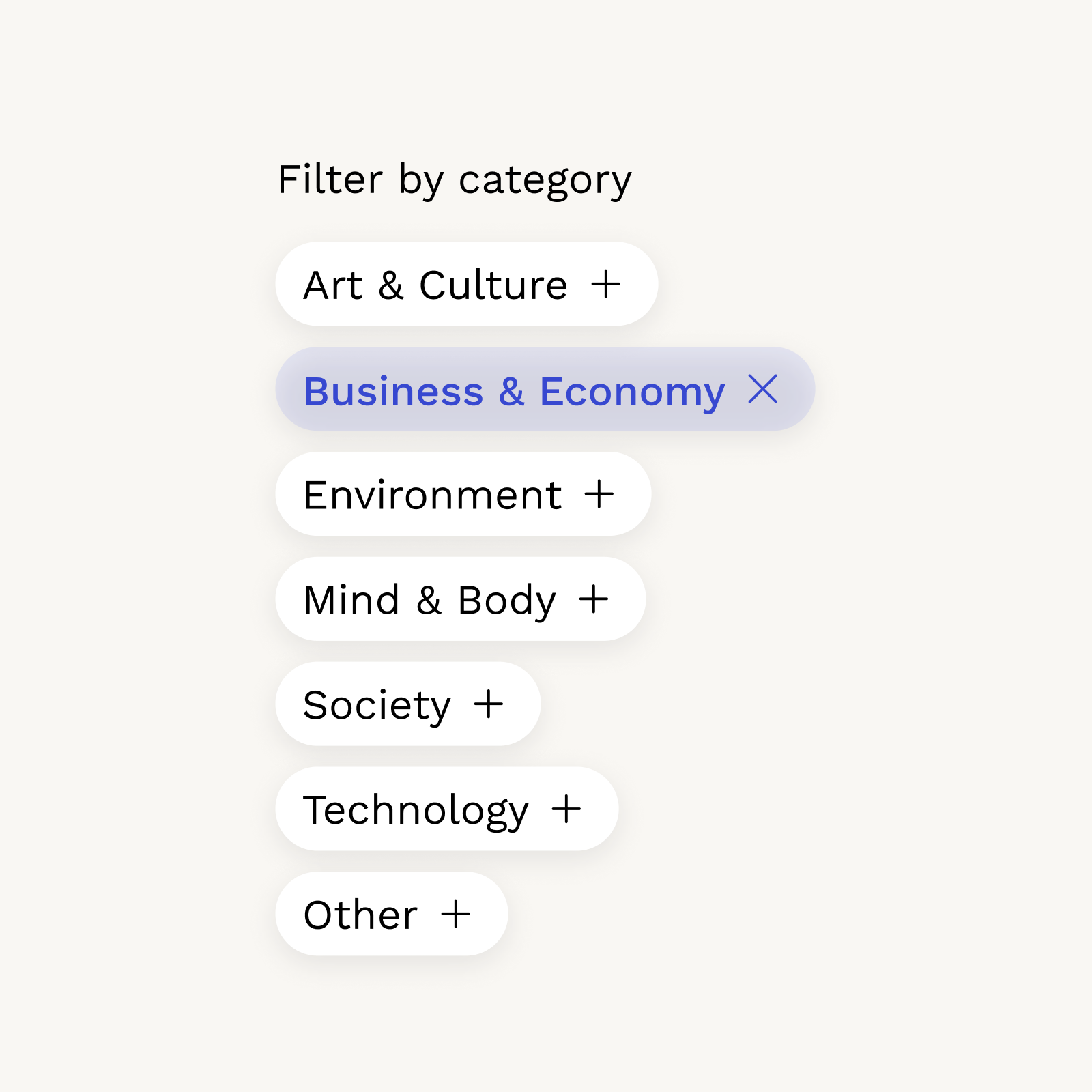Category filters